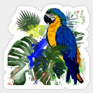 Parrot in jungle Sticker